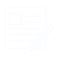 An icon with transparent background representing the concept blog on website