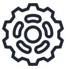 Tool / Gear icon with transparent background