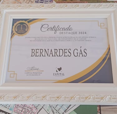 Bernardes Gás, revenda de gás em Paranaíba Vitrine