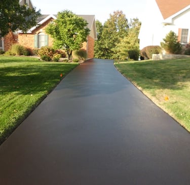 Completed sealcoat job