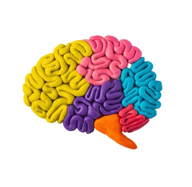 an image of a colourful brain made out of plastercine