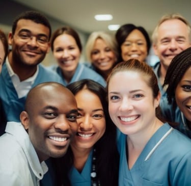 Portrait of diverse healthcare workers