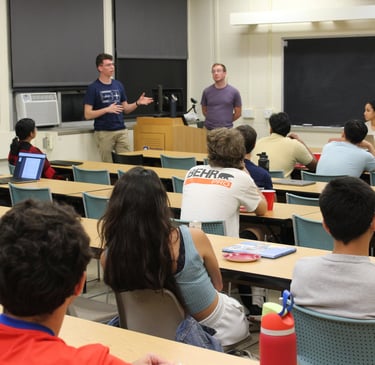 Penn State IEEE student members listening to a corporate information session sponsorship