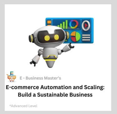 e commerce automation and scaling course logo by e business master