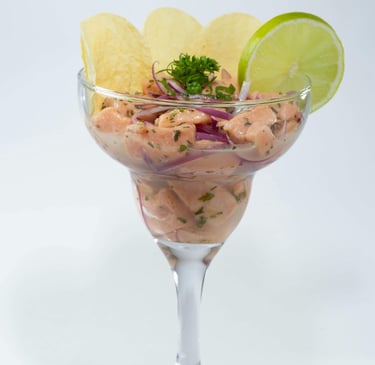 A Ceviche in a Cocktail Glass
