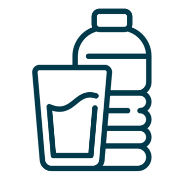 a bottle of water and a bottle of water