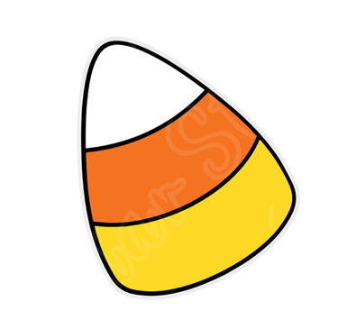 a candy cornel or candy corn Sticker