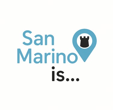 Logo of "San Marino is", an online travel guide about San Marino