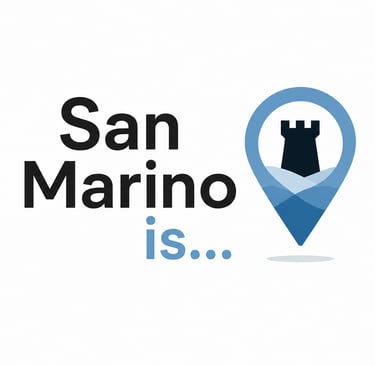 Logo of "San Marino is", an online travel guide about San Marino