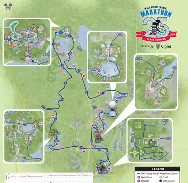 2018 runDisney Walt Disney World Marathon Weekend Marathon Course Map