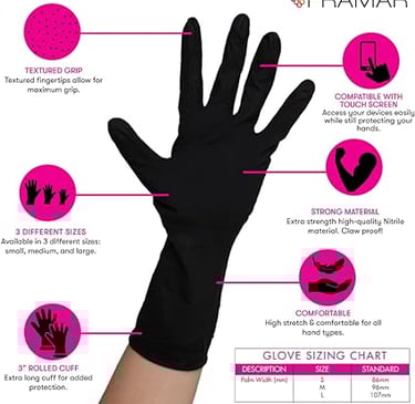 FRAMAR Powder free gloves - Rosie Dazzlers Mobile Auto Detailing