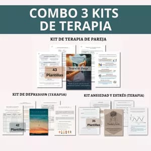kits de plantillas para Terapia Ansiedad, Depresión y Pareja