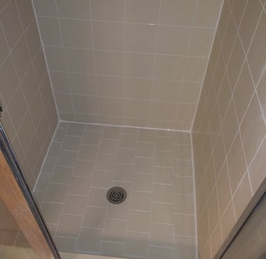 Shower tile cleaned and color sealed