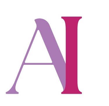 a letter a with a pink and purple letter a
