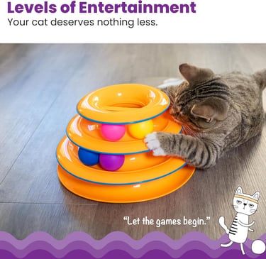 Petstages Tower of Tracks Interactive 3-Tier Cat Toy