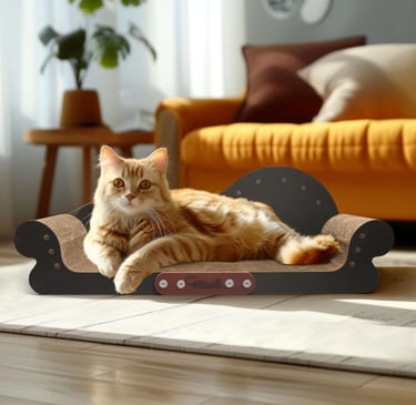 ComSaf Large Cat Scratcher Bed - 26" Cat Scratching Board Cat Couch Scratcher Cardboard