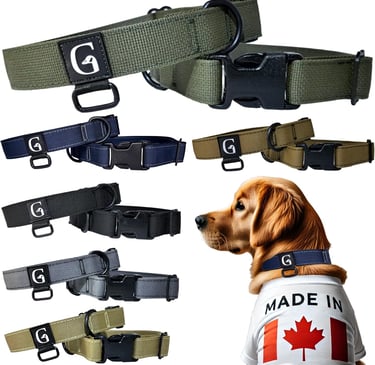 GOOSEMAN’S Gear, High Strength Dog Collar, 350lb Load Tested, Mil-Spec Nylon, Made in Canada