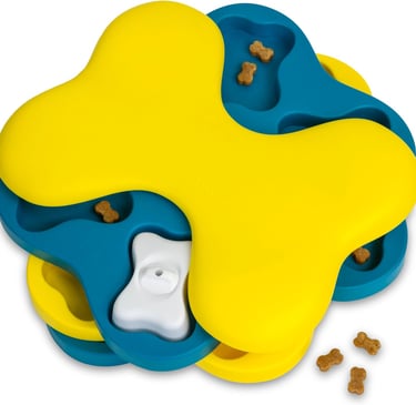 Outward Hound by Nina Ottosson Dog Tornado Treat Puzzle Dog Toy, Level 2 Intermediate, Blue