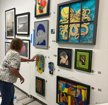 Setting up for the Clio Art Fair - New York