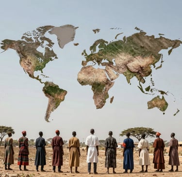 A picture showing the reconnection of african diaspora individuals.