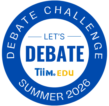 TiimEdu Debate Challenge summer 2026 Logo