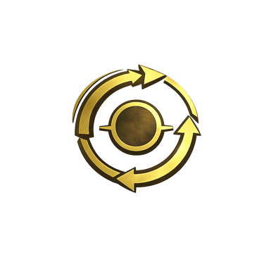 Circular arrows symbol representing resilience adaptability and continuous improvement