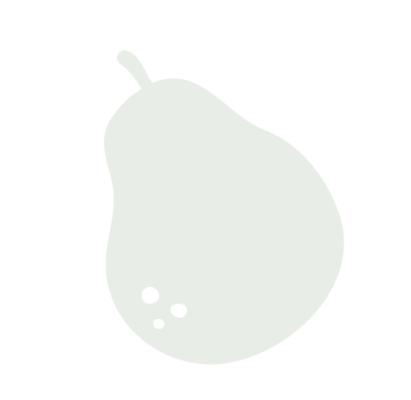 Egyszerű, világosszürke körte alakú ikon fehér háttérrel.