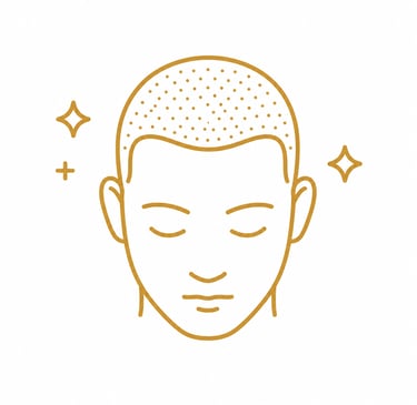 icône effet crâne rasé par micropigmentation chez Medi Kiss Dermaclinic à Bruxelles