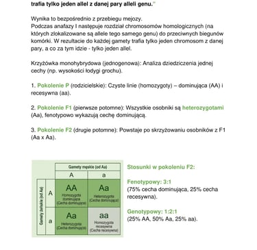 I prawo Mendla - genetyka matura