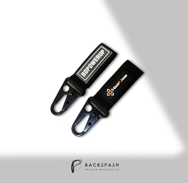 Gantungan Kunci Webbing Custom Logo Rubber Bogor