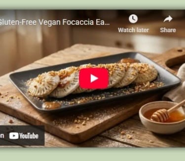 Sweet focaccia gluten-free and vegan