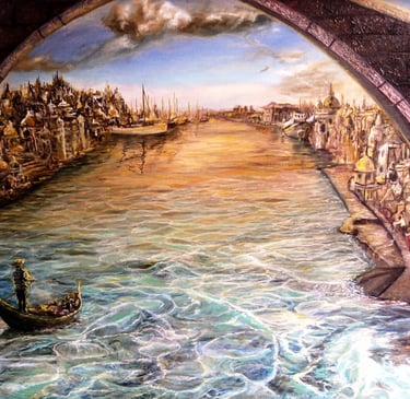 On the way to destiny 24"x36" oil on canvas Carteblanche Libre essence studio ananta by anuragk gupt