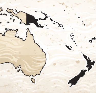 Map of south pacific