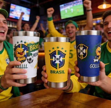 Copo Termico 473ml Personalizado Brasil 