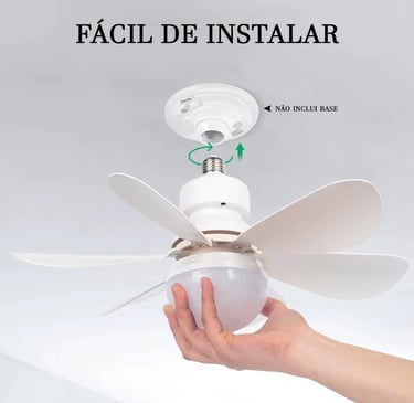 Ventilador Teto Com Luz 80W Integrada 