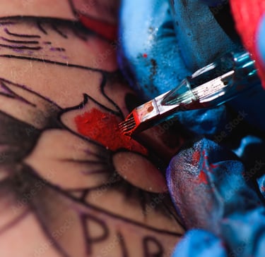 Image showing tattooing on skin
