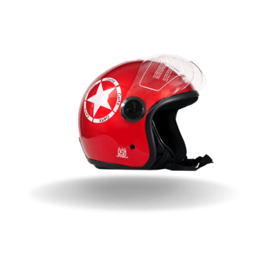 DASS BOMBER Red Helmet