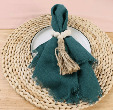 serviette vert émeraude