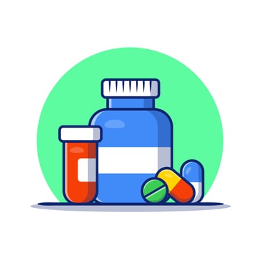 a bottle of life saving medicine pills