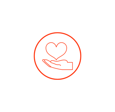 a heart shaped hand holding a hand with a heart in the middle