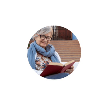 women reading a book social media profile picture 