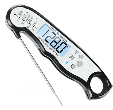 a digital thermometer with a large display of a digital thermometer