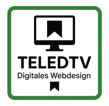 Ein Fernsehbildschirm mit einem TELEDTV Logogo