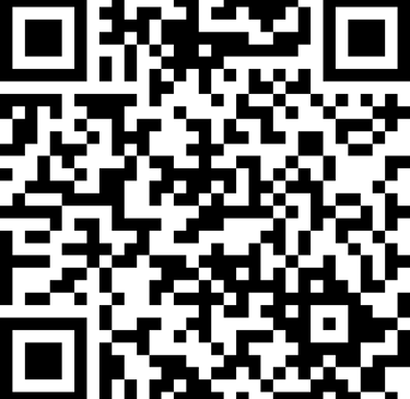 A black and white square QR code for scanning to access digital information or website links.