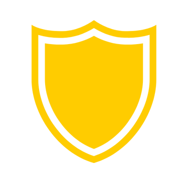 Geltonos spalvos skydo piktograma