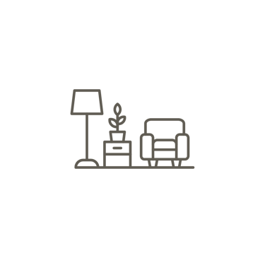 fauteuil plante et lampes mobilier