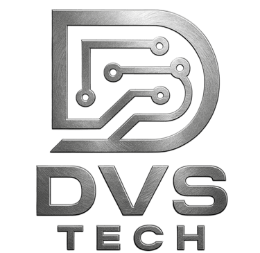 a logo for dvs tech