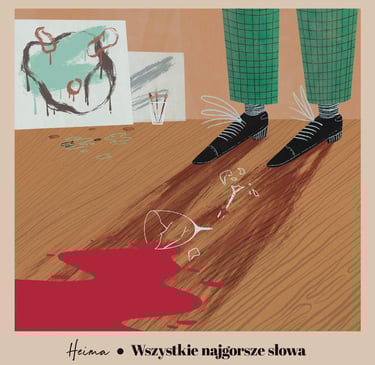 Okładka singla zespołu Heima pod tytułem Wszystkie najgorsze słowa