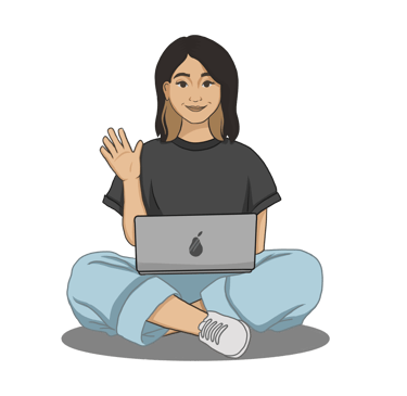 Cartoon character waving