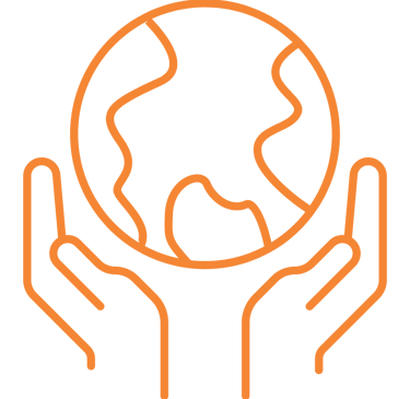 Icon of two hands holding a globe